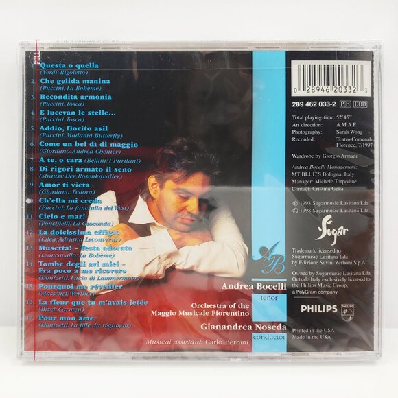 Andrea Bocelli Aria The Opera Album CD 1998 Classical Vocal Sealed - Picture 3 of 9